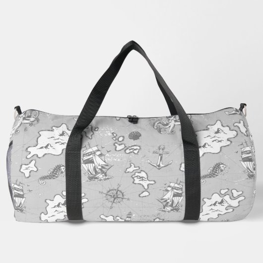 Seemann-Antik-Pirat-Karte Duffle Bag (Rückseite)