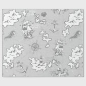 Seemann-Antik-Pirat-Karte Geschenkpapier (Flach)