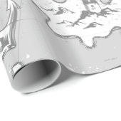 Seemann-Antik-Pirat-Karte Geschenkpapier (Rolleneckpunkt)