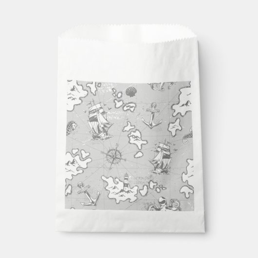 Seemann-Antik-Pirat-Karte Geschenktütchen (Vorderseite)