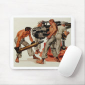 Seemann-große Stücke, die das große Gewehr laden Mousepad (Mit Mouse)