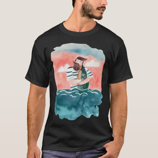 Seemann liebt Fisch T-Shirt (Vorderseite)