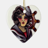 Seemann-Mädchen Keramikornament (Rechts)