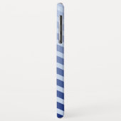 Seemann Navy Blue Waves Streifen Case-Mate iPhone Hülle (Hinten/Links)