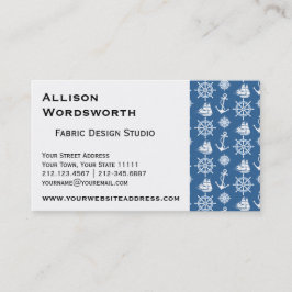 Seemann Schiffs-Kapitän-Nautischblaues und weißes Visitenkarte