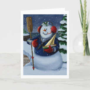Seemann Snowman Holiday Card Feiertagskarte