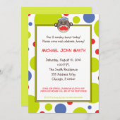 Seemann-Socken-Affe-Geburtstags-Party Einladung (Vorne/Hinten)