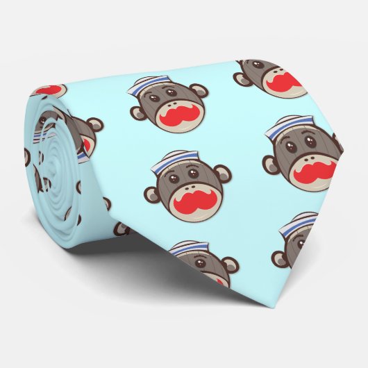 Seemann-Socken-Affe-Krawatte Krawatte (Gerollt)