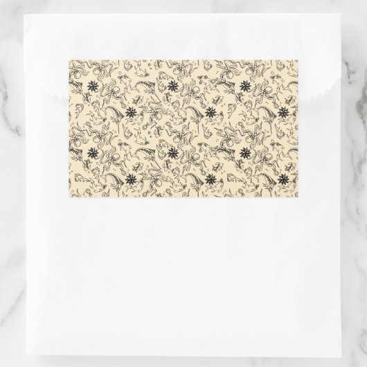 Seemannjerry-Muster Rechteckiger Aufkleber (Tasche)