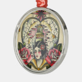 Seemannmädchen 1 ornament aus metall (Links)