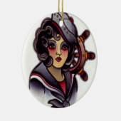 Seemannmädchen Keramikornament (Rechts)