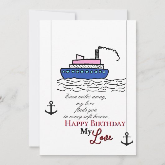 Seemanns Geburtstag Karte (Vorderseite)