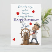 Seemanns Geburtstag Karte (Stehend Vorderseite)