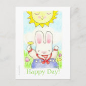 Seemannshase Happy Day! Postcard! Postkarte (Vorderseite)