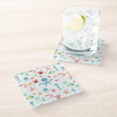 Seemannskörper Glasuntersetzer (Schrägansicht)