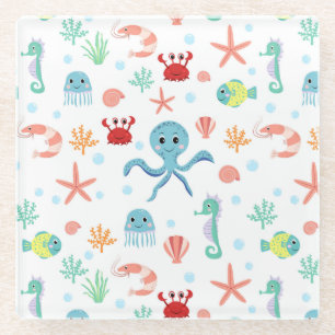 Seemannskörper Glasuntersetzer