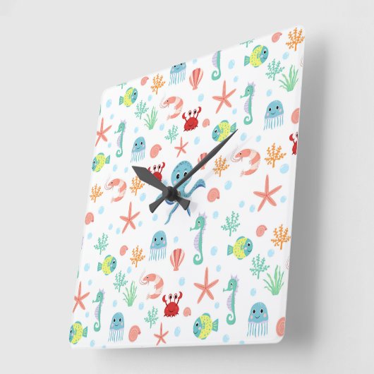 Seemannskörper Quadratische Wanduhr (Winkel)