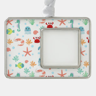 Seemannskörper Rahmen-Ornament Silber