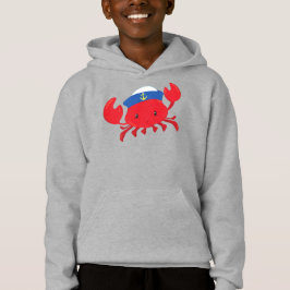 Seemannskrabbe, Niedliche Krabbe, Segelhut, Segeln Hoodie
