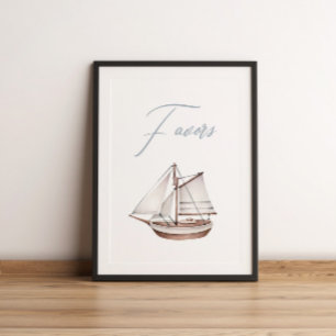 Seemannsschiff des Nordozeans Gefallen Tafelsignat Poster