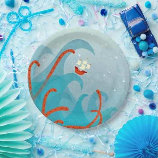 Seemannsschiff Pappteller (Party)