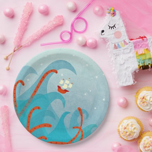 Seemannsschiff Pappteller (Party)