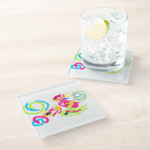 Seemannszeit Glasuntersetzer (Schrägansicht)