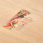 Seemantham Indian Baby Shower Valaikappu Mutter Acryleinladungen (Ablage )