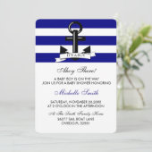 Seemarine-Baby-Duschen-Einladung Einladung (Stehend Vorderseite)