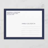 Seemarine-Blau-Anker, der Save the Date Wedding Ankündigungspostkarte (Rückseite)