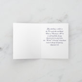 Seemarine-Blau-Anker-Silber weißes V danken Ihnen Dankeskarte (Innenseite)