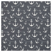 Seemarine-Blau-Weiß-Anker Stoff (Muster)