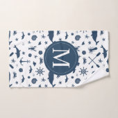 Seemarine-Blauwal-Delphin-Anker Badhandtuch Set (Handtuch)