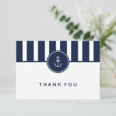 Seemarine danken Ihnen zu kardieren Dankeskarte (Stehend Vorderseite)