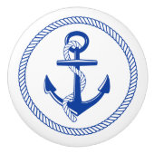Seemarineschiffs-Boots-Anker und Linie Roping Keramikknauf (Vorderseite)