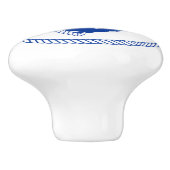 Seemarineschiffs-Boots-Anker und Linie Roping Keramikknauf (Seitenansicht)