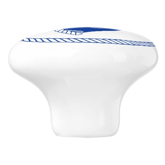 Seemarineschiffs-Boots-Anker und Linie Roping Keramikknauf (Seitenansicht)