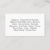 Seemarinesoldat liefert Visitenkarte (Rückseite)