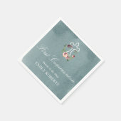 Seemarsala-Monogramm Serviette (Ecke)