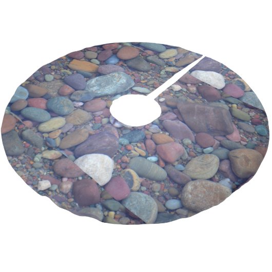 Seemcdonald-Felsen Polyester Weihnachtsbaumdecke (Schrägansicht)