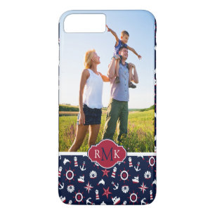 Seemeer Pattern Ihr Foto u. Monogramm Case-Mate iPhone Hülle