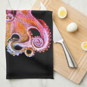 Seemeerkrakendekor-Geschirrtuchrosa Geschirrtuch (Viertel Falte)