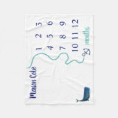 Seemeilenstein-Decke Fleecedecke (Vorderseite)