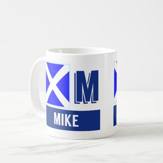 SeeMike des flaggen-Alphabet-"M" Kaffeetasse (Vorderseite Links)