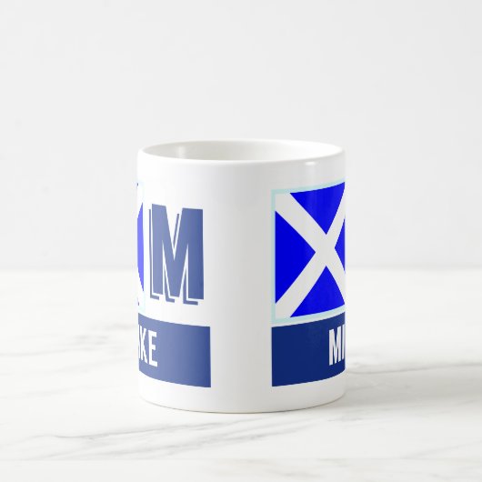 SeeMike des flaggen-Alphabet-"M" Kaffeetasse (Mittel)