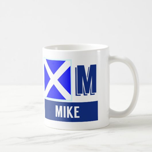 SeeMike des flaggen-Alphabet-"M" Kaffeetasse (Rechts)