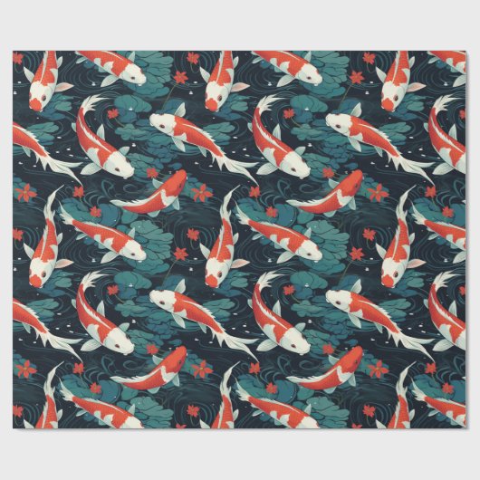 Seemindlicher Koi Geschenkpapier (Flach)