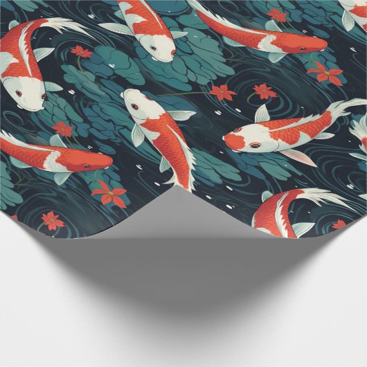 Seemindlicher Koi Geschenkpapier (Ecke)