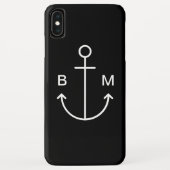 Seemonogramm-Boots-Anker Case-Mate iPhone Hülle (Rückseite)