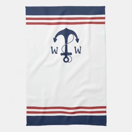 Seemonogramm Geschirrtuch (Vertikal)